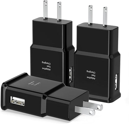 Fast Charging Block for Samsung Android USB Wall Charger Plug Adapter for Samsung Galaxy S24/ S23 S22/ S21/ S20/ S10/ S10e/ S9 Plus/ S8 / Note 10/ Note 9/ Note 8/ LG G5 G6 G7 3Pack