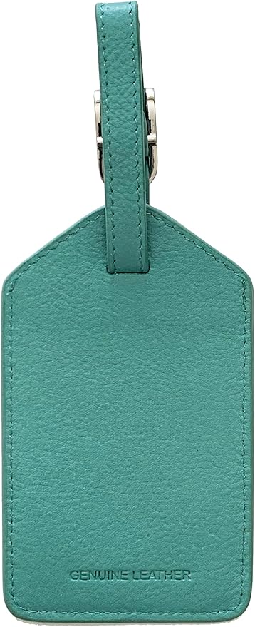 Personalized Monogrammed Leather Luggage Tags - 3 Pack