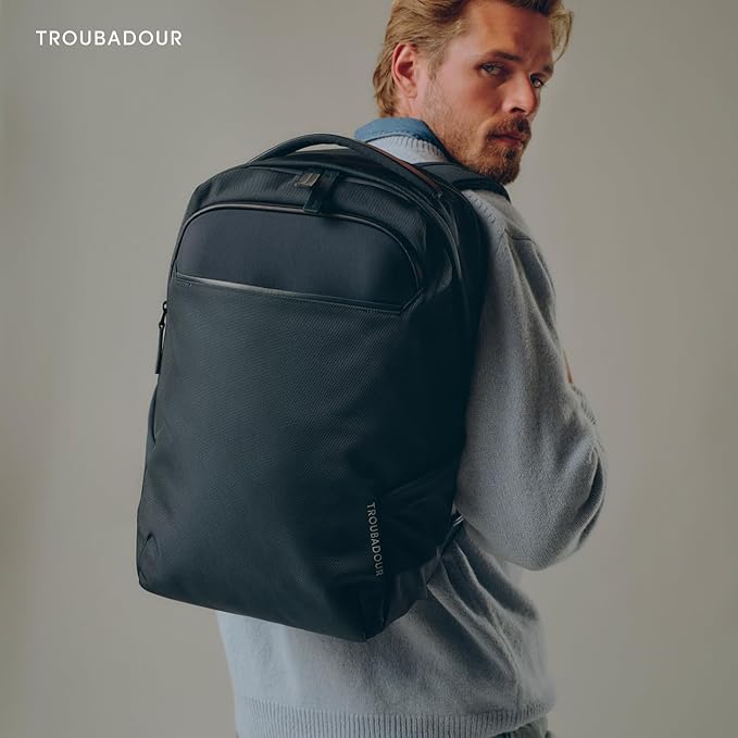 Troubadour Neo Backpack - 22L Lightweight Laptop Backpack - Ergonomic & Water Resistant - Versatile Style for Work and Travel - Basalt