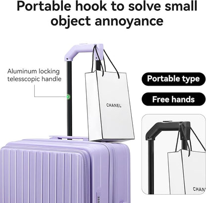 ROAMING Luggage Sets Hard shell Suitcase Top Opening Expandable with Spinner Wheels, Sturdy Large Suitcase Tsa Lock 20 Inch Carry on 28 Inch Checked Luggage, 2-Piece Set (20/28) for Woman Men. Purple