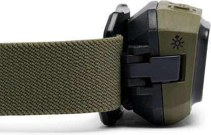 BLACK DIAMOND Storm 450 Headlamp | 450 Lumens Brightness | Waterproof & Dimmable | 3X AAA Battery Operated (Included | Camping, Hiking, Running | Ops Dark Olive