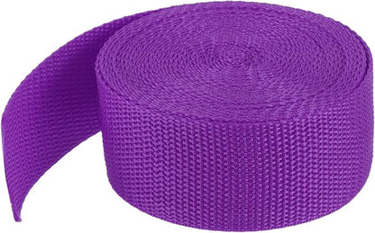 MECCANIXITY Lightweight Polypropylene Webbing Strap 1 1/2" 5 Yard Backpack Strapping Band Purplish Red for Outdoor Luggage Cargo Straps