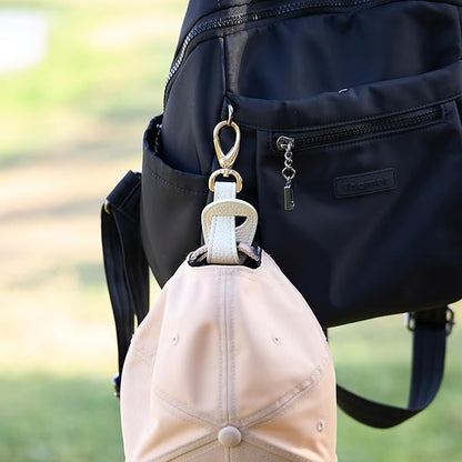 BAREFOOT CARIBOU Hat Clip for Travel, Hands-Free Bag, Backpack, Purse, and Hiking Gear Clip-on Holder Strap for Baseball, Snapback, and Ponytail Caps