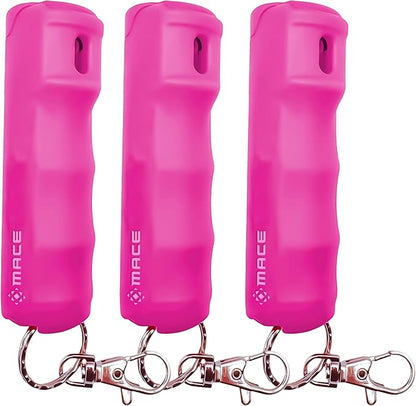 Mace Pepper Spray - Maximum Police Strength OC with UV Dye, Fast Flip Top, Ergonomic Finger Grip, Easy Carry Keychain, 12 Feet Range, 0.42 oz Compact Model, Self Defense Pepper Spray for Women & Men