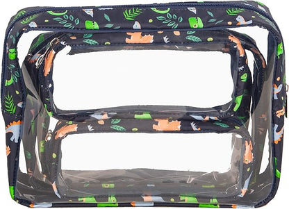 TSA Approved 5-Piece Diaper Bag Organizer Pouch Set Clear Waterproof TPU Kids Toiletry Storage Set Travel Packing Clutch Cube Bags for Baby Nursing