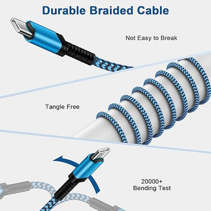USB to USB C Cable 10FT Long Braided USB A to Type C Charger Fast Charging Power Cord for Samsung Galaxy A17/A16 5G/A15/A56/A36/A55/S25 Edge/S24 Ultra/S23/S22/S21/S20/S10/Pixel 9a/9 Pro xl/8a/7a/8/7/6