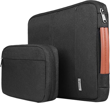 Voova Laptop Sleeve Case 13 14 Inch Compatible with MacBook Air 13 M2/M3/M4, MacBook Pro 13/14,13.5”Surface Laptop 4/5,Chromebook 14,2 in 1 Waterproof Computer Bag with Detachable Accessory Pouch