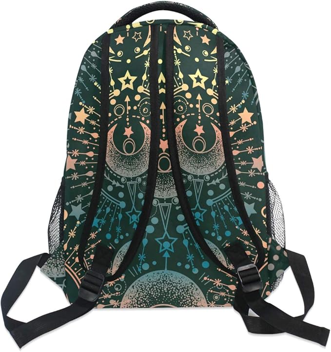 ALAZA Moon & Star Alchemy Magical Large Backpack Personalized Laptop iPad Tablet Travel School Bag with Multiple Pockets