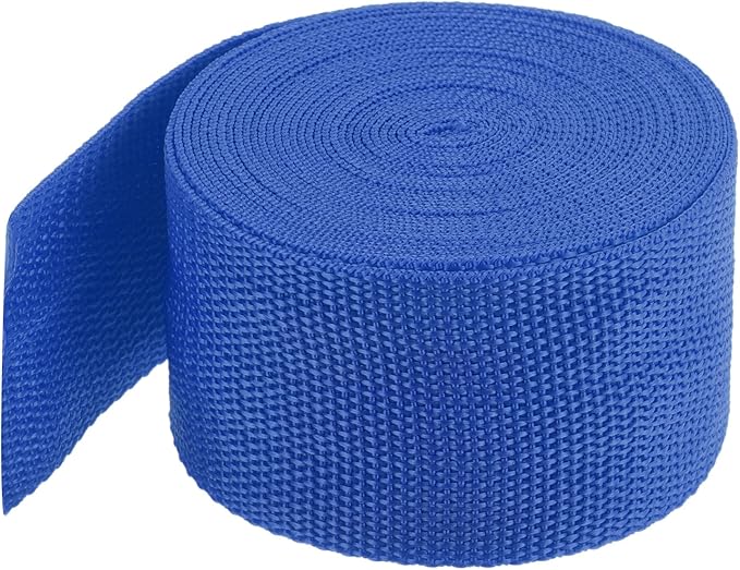 MECCANIXITY Lightweight Polypropylene Webbing Strap 2" 5 Yard Backpack Strapping Band Blue for Outdoor Luggage Cargo Straps