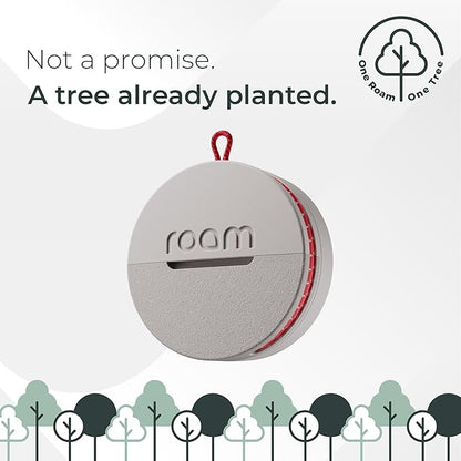 Roam Smart Tracker | Smart Bluetooth Item Finder Compatible with iOS & Android | Built-in Elastic Strap, QR Lost & Found | Replaceable Battery | No Subscription | 4-Pack, Black, Blue, Yellow & Gray