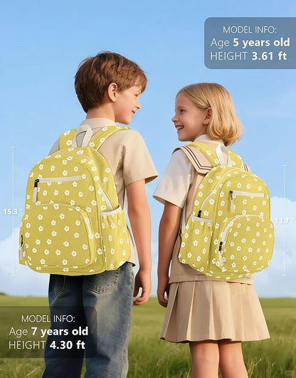 Corduroy Kids Backpack for Girls, Girls Backpack 5-9, Kindergarten Elementary School Bookbag for Girl 15.3" H Fit Folder