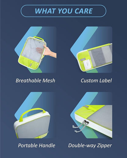 BAGSMART 6 Set /4 Set/2 Set Compression Packing Cubes for Travel, Lightweight Luggage Organizer Bags, Durable Space Saver Bags Travel Essentials