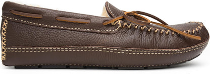 Minnetonka Men's Sheepskin-Lined Moose Slippers