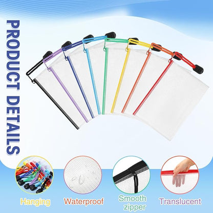 Jetec 32 Pcs Mesh Zipper Bags Toy Storage Bikini Organizer Bag Bolsas Para Guardar Trajes De Bano Waterproof Zipper Reusable Pouch Puzzle Multipurpose for Storage Office(Sweet Color,5.1 x 4.1 Inch)