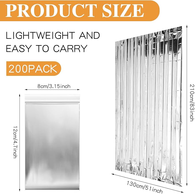Macarrie Emergency Blanket Bulk - Survival Thermal Silver Foil Reflective Blankets Set Pack for Outdoors Shelter Space, Camping, Hiking, First Aid Supplies, Homeless Donations