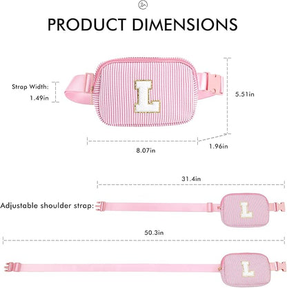 YOOLIFE Christmas Gifts for Girls Kids | Birthday Gifts for 3 4 5 6 7 8 9 10 11 12 13 Year Old Girl | Initial Fanny Pack Belt Bag Purse | Stocking Stuffers for Girls Teen Daughter Sister | Pink A