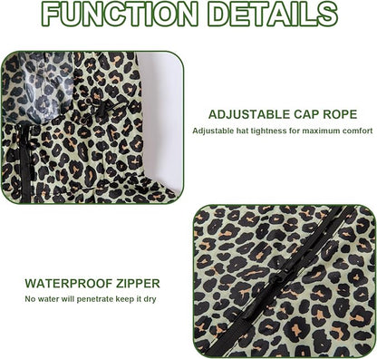 Hooded Rain Ponchos for Adult - Rain Coat and Rain Jacket with Waterproof Pocket and Zipper