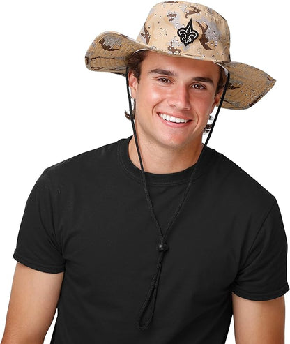 NFL Solid Team Color Logo Sport Outdoor Sun Bucket Boonie Hat