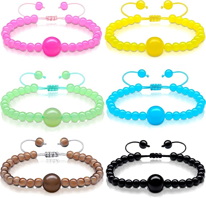 Sureio 6 Pcs Motion Sickness Bands Bracelet Anti Nausea Adjustable Wristband for Cruise Ship Essentials Seasickness Adult