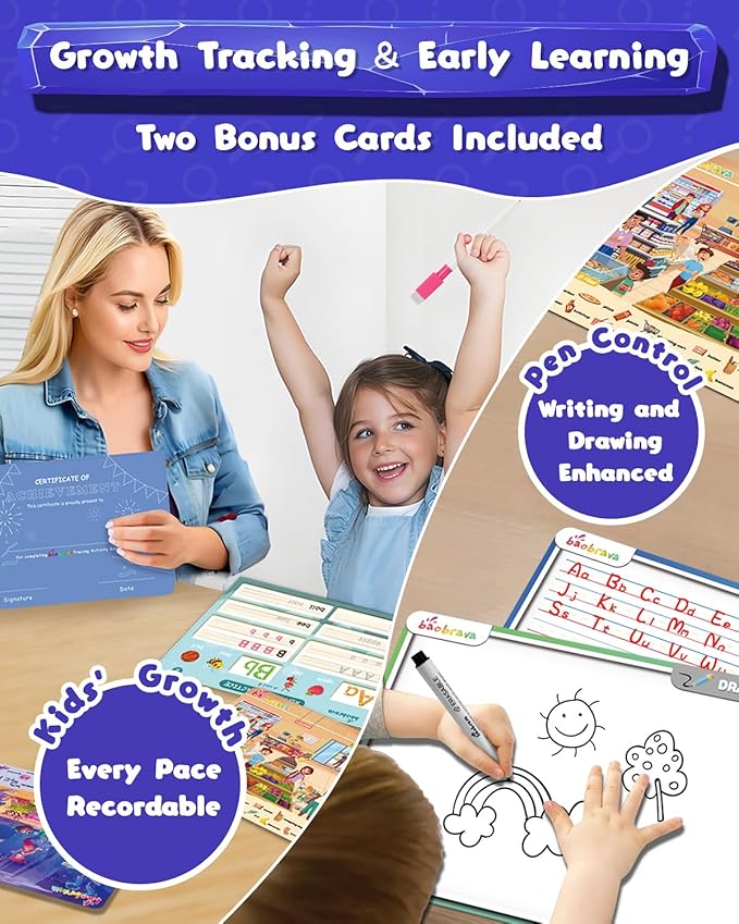 Search and Find Book and Handwriting Practice Books Set, More Than 50+ Preschool Learning Activities for Toddler and Kids 3-8, Travel Games for Road Trip Car Airplane