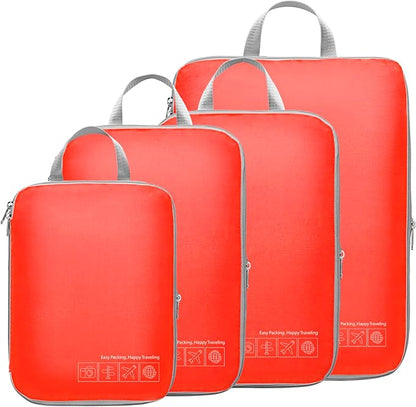 Cambond Compression Packing Cubes for Travel Women - Expandable Travel Bags Luggage Organizers Travel Essentials Compression Cubes for Travel Carry on Suitcases Organizer