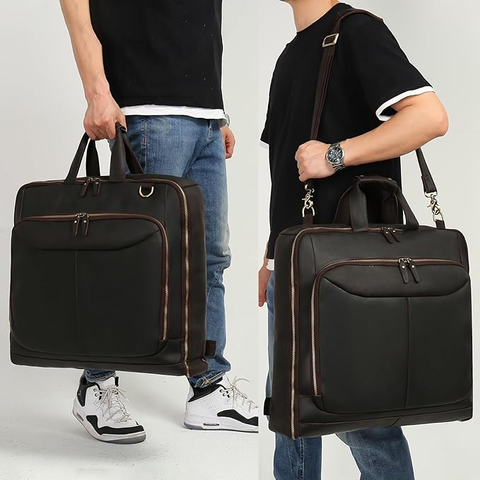 Carry On Garment Bags Large Suit Travel Bag for Men Foldable 2 in 1 Hanging Suitcase Luggage Bags for Travel Business Trips