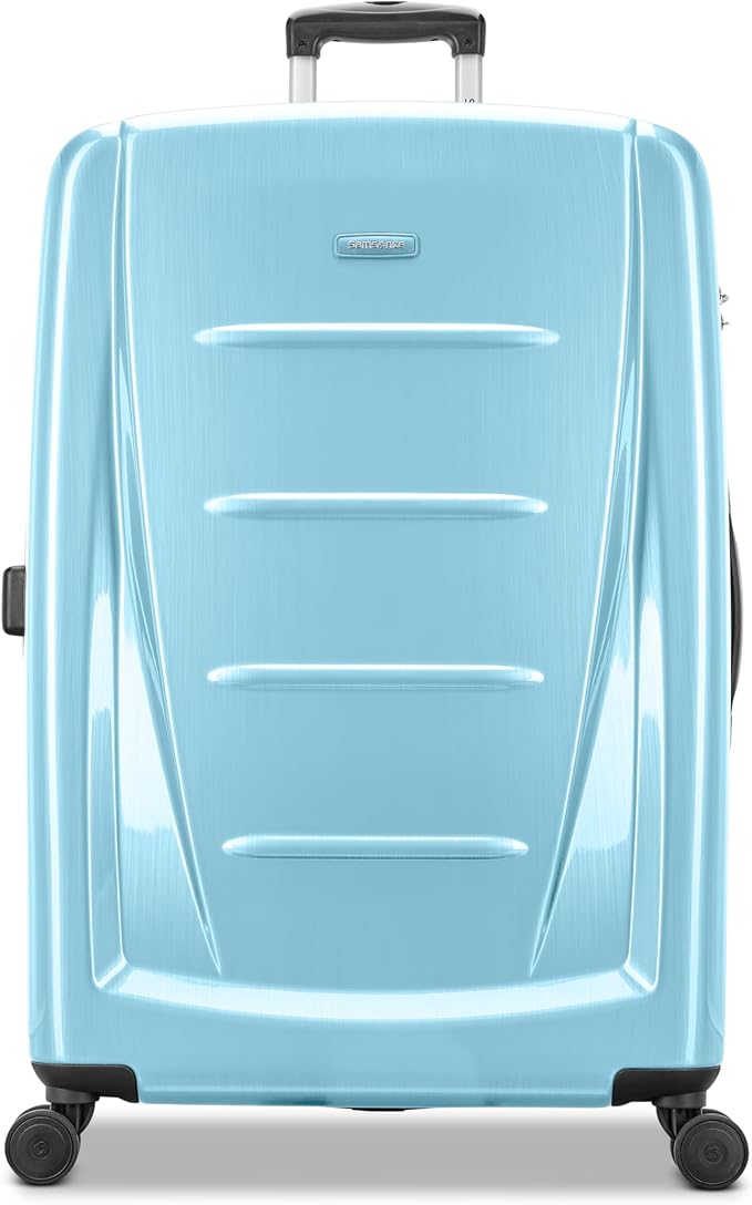 Samsonite Winfield 2 Hardside Expandable Luggage with Spinner Wheels, Ice Blue, Checked-Large 28-Inch