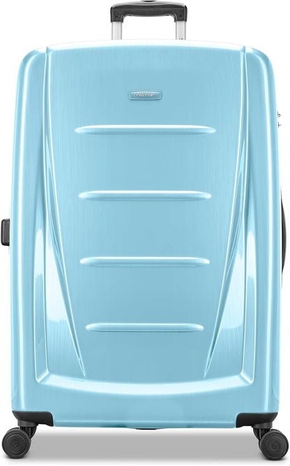 Samsonite Winfield 2 Hardside Expandable Luggage with Spinner Wheels, Ice Blue, Checked-Large 28-Inch