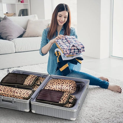 Cambond Compression Packing Cubes for Travel Women - Expandable Travel Bags Luggage Organizers Travel Essentials Compression Cubes for Travel Carry on Suitcases Organizer