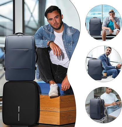 BANGE Backpack with Anti-Theft Vacuum Compression Travel Backpack,Expandable Backpacks with Pump for Airplanes