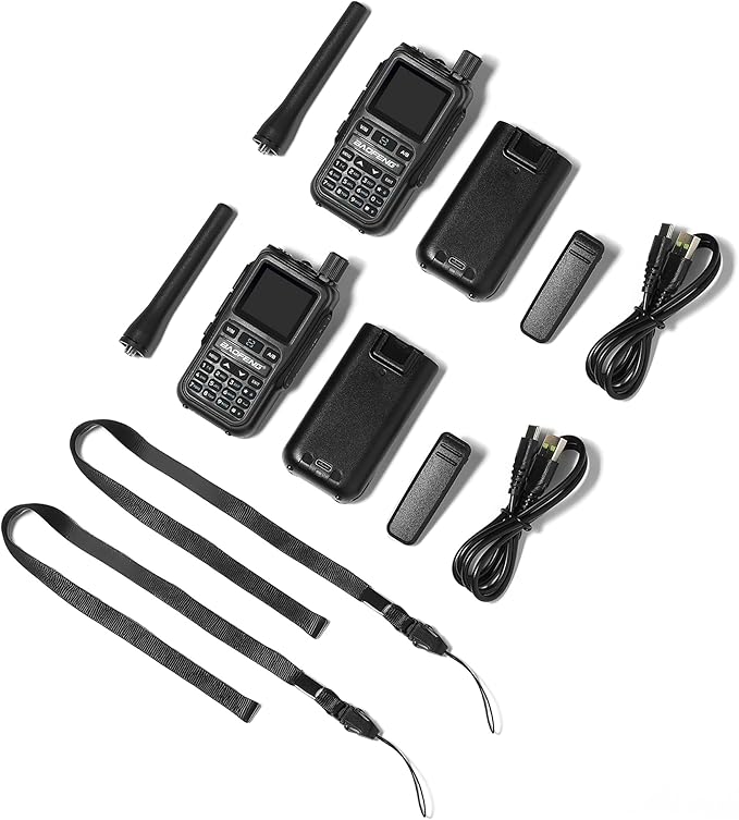 [Chirp Compatible] Baofeng UV-5G Mini GMRS Handheld Radio with BT App Programming, Long Range Walkie Talkie GMRS Repeater Capable, with 8-Band Receiver, Dual PTT, 999 Channels, for Off-Road, 2 Pack