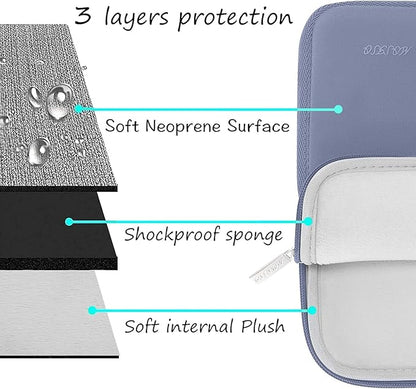 MOSISO Laptop Case 13.3 inch, 13-13.3 inch Laptop Sleeve Bag Compatible with MacBook Air/Pro 13/Pro 14 M5 M4 M3 M2 M1, HP Dell ASUS Lenovo, Neoprene Computer Sleeve Bag with Small Case, Lavender Gray