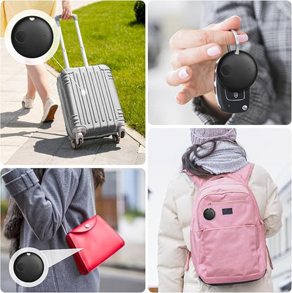 Geevon Smart Tag-2 Pack Bluetooth Tracker Work with Apple Find My (iOS Only).Item Finder for Keys, Wallet,Backpack, Luggage (2P Black)