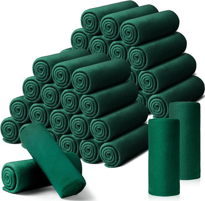 Kinlop Fleece Blanket Bulk 60 x 50 Inch Soft Lightweight Fleece Cozy Blanket Warm Throw Plush Pet Throw for Bed Couch Sofa Home Office Wedding Gifts Travel Camping(Turquoise Green,40 Packs)