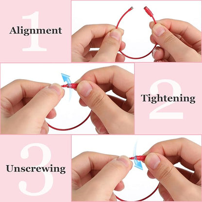 Sasylvia Wire Keychain Cable Stainless Steel Cable Key Ring Colored Keychain Loop Screw Lock Hanging Luggage ID Tag Key Doll