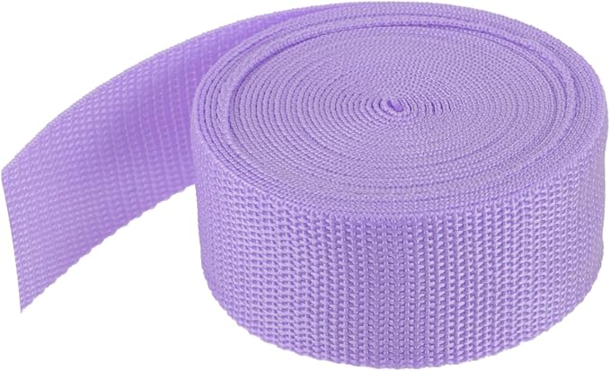 MECCANIXITY Lightweight Polypropylene Webbing Strap 1 1/2" 5 Yard Backpack Strapping Band Lavender Purple for Outdoor Luggage Cargo Straps