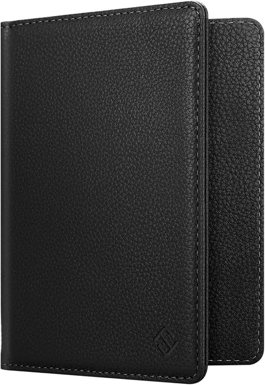FINTIE Passport Holder, Slim Travel Wallet RFID Blocking Card Case Cover Passport Cover Protector Essentials with Credit Card Slots for Women/Men