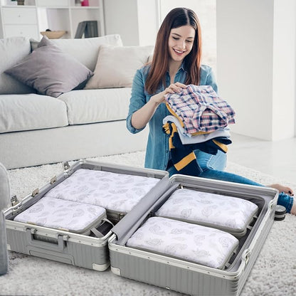 Cambond Compression Packing Cubes for Travel Women - Expandable Travel Bags Luggage Organizers Travel Essentials Compression Cubes for Travel Carry on Suitcases Organizer