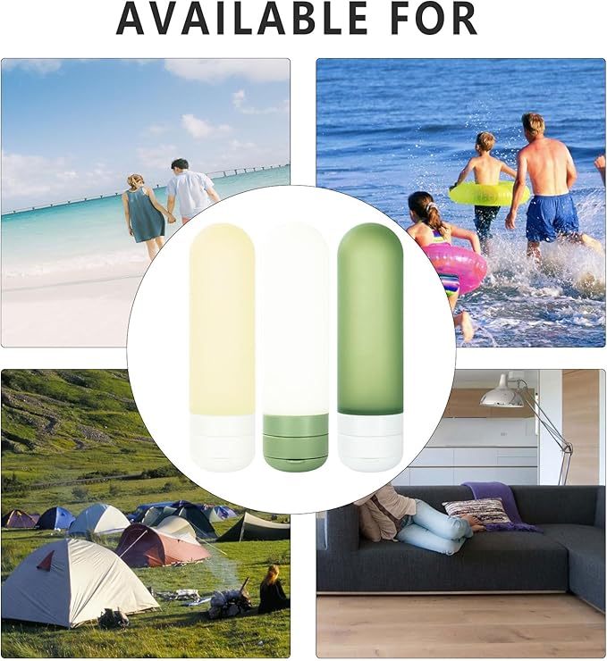 3 Pcs Silicone Travel Bottles Multifunctional Cosmetic Bottles Travel Container For Shampoo Lotion Conditioner Cream