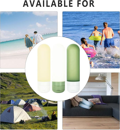 3 Pcs Silicone Travel Bottles Multifunctional Cosmetic Bottles Travel Container For Shampoo Lotion Conditioner Cream