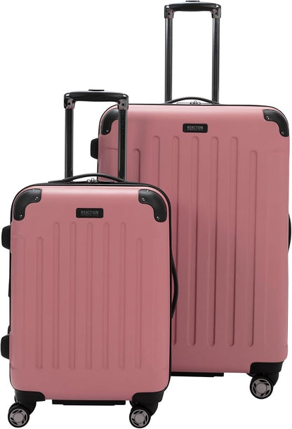 Kenneth Cole REACTION Renegade Luggage Expandable 8-Wheel Spinner Lightweight Hardside Suitcase, Peony, 2-Piece Set (20"/28")