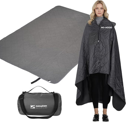 Large Waterproof Stadium Blanket, Soft Warm Fleece Camping Blanket Windproof for Cold Weather, 79"x 59" Triple Layers for Outdoor Sports, Concerts, Car, Dog