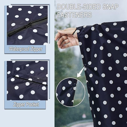 Fashion Hooded Rain Poncho Waterproof Raincoat Jacket with pocket for Women/Men/Adult