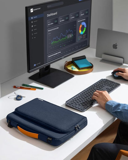 tomtoc 360 Protective Laptop Shoulder Bag for M4 MacBook Pro 16-inch M3/M2/M1 Pro/Max 2024-2019, The NEW RAZER BLADE 15/16, Dell Inspiron 16 Laptop, Water-Resistant Accessory Case