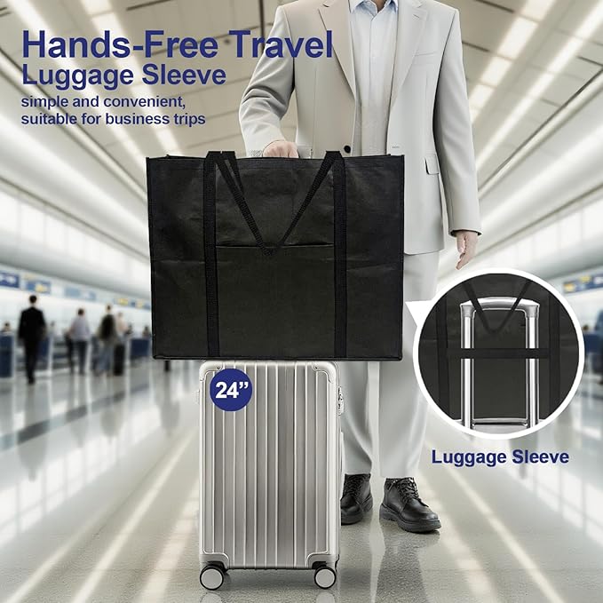 Large Heavy Duty Clothing Storage Bag with Hanging Hook, Breathable Zippered Garment Organizer for Travel, Dresses, Suits and Coats, Moving and Closet Protection