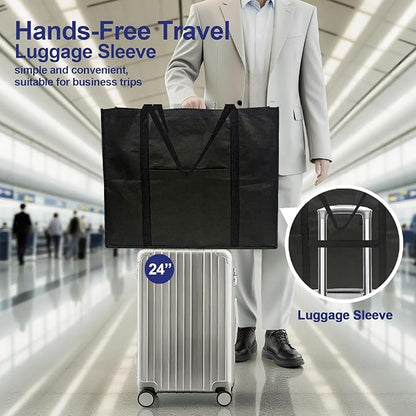 Large Heavy Duty Clothing Storage Bag with Hanging Hook, Breathable Zippered Garment Organizer for Travel, Dresses, Suits and Coats, Moving and Closet Protection