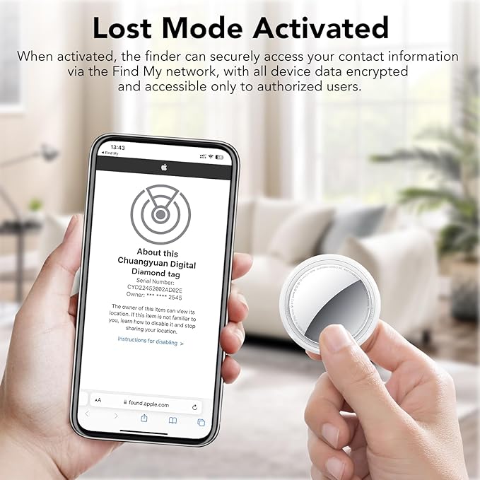 QCOQ® Tags-16 Pack White - Bluetooth 5.3 Tracker Tags Work with Apple Find My (iOS Only), Smart Tags with Protective Case/Keychain/Lanyard, Item Finder for Luggage, Key, Suitcase, Up to 100dB