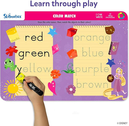 Skillmatics I Can Write Disney Princess - Reusable Preschool Learning Activities, Educational, Christmas Toy and Game, Back to School Supplies, Gifts for Students, Kids, Toddlers Ages 3, 4, 5, 6