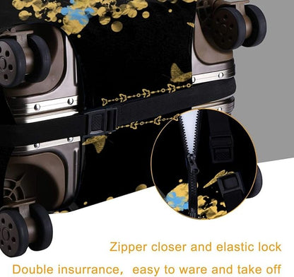 Travel Suitcase Protector African American Girl Elastic Protective Washable Luggage Cover With Concealed Zipper Suitable For 18-32 Inch(M (for 22-24 inch luggage))
