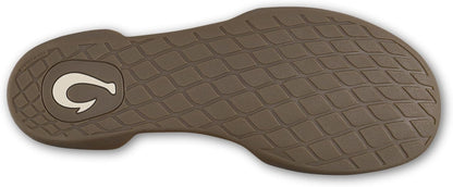 OLUKAI Hanohano Men's Slipper, Weather Resistant Waxed Canvas, Rubber Grip Soles for Inside & Outside Wear, Durable & Comfortable Slip-On